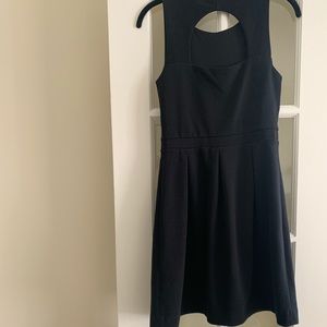 Black Fit and Flare Dress with Back Detail